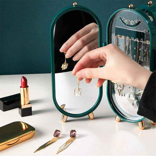Foldable Jewelry Organizer With Mirror