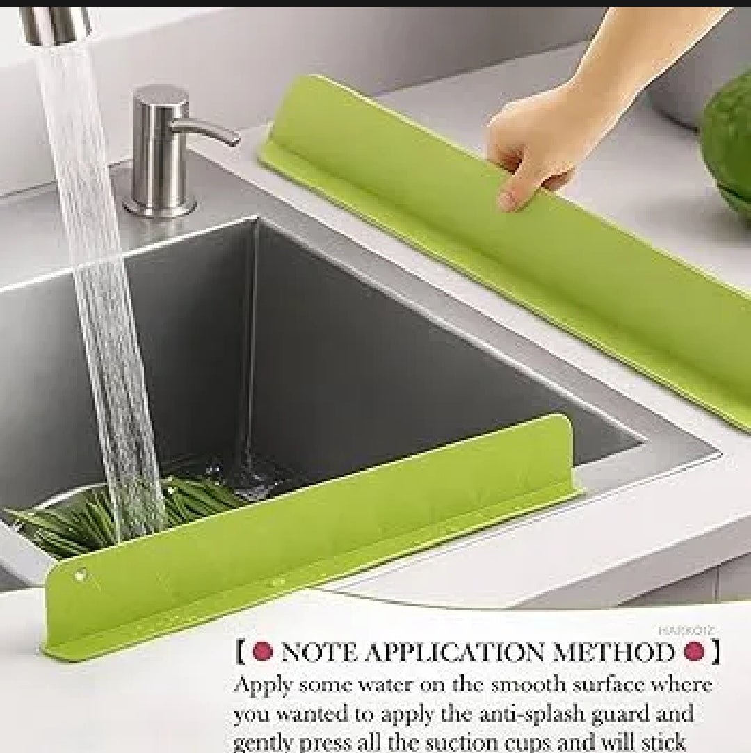 Silicone Sink Splash Guard with Strong Suction Cups (Big Size 40cm in Length)