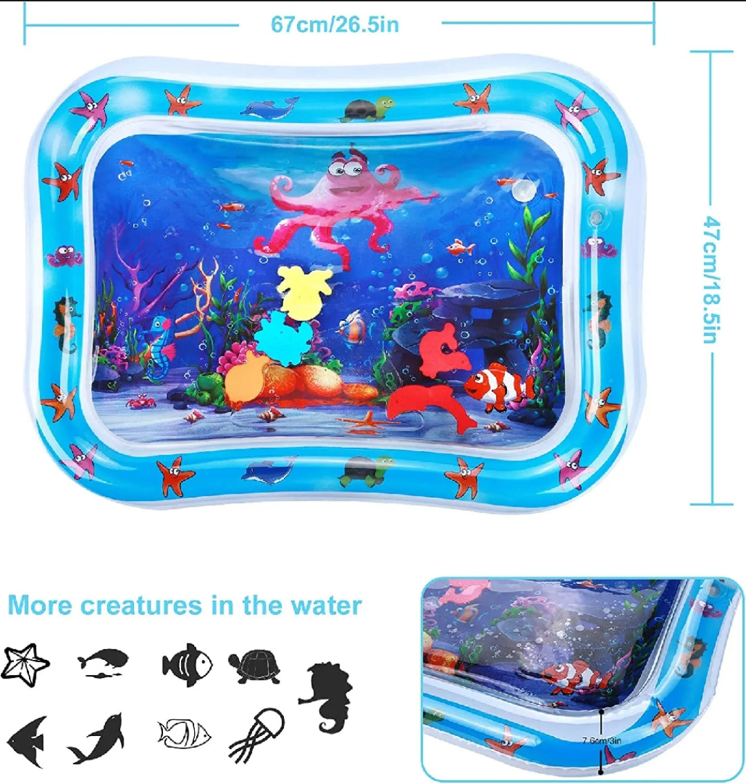 Water Play Mat for Babies Tummy Time, Inflatable (26"ร 20" Inches)
