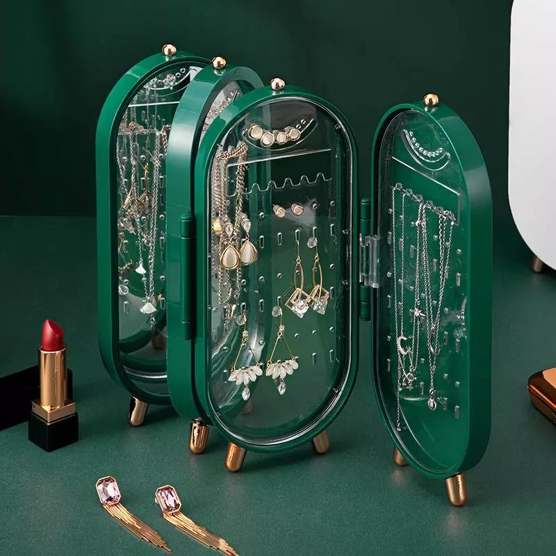 Foldable Jewelry Organizer With Mirror