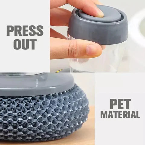 Soap Dispensing Steel Scrubber Brush