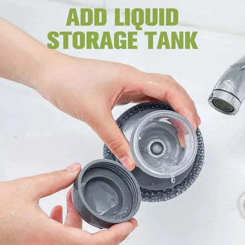 Soap Dispensing Steel Scrubber Brush