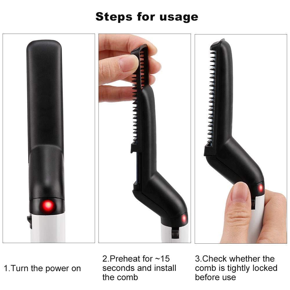 Beard Comb Hair Straightener For Men