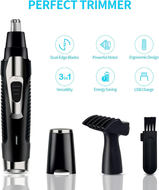 Ear Nose Hair Trimmer for Men Women USB Rechargeable