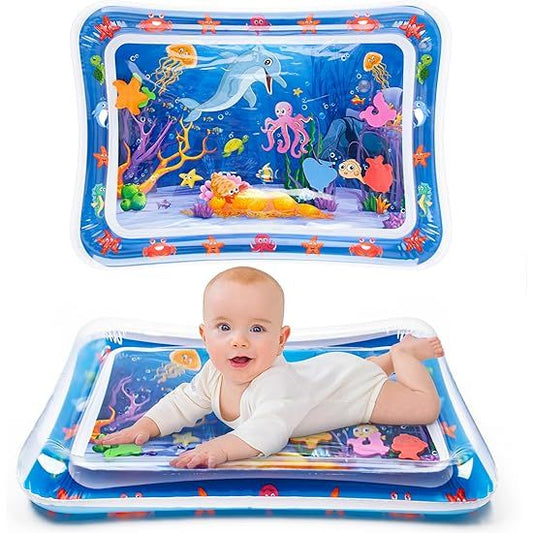 Water Play Mat for Babies Tummy Time, Inflatable (26"× 20" Inches)