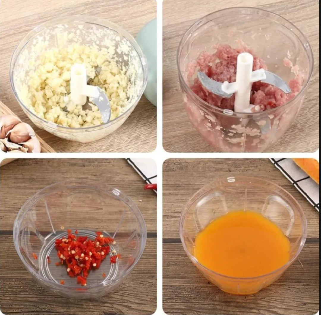 900 ML Manual Hand Pull Rope Chopper with 5 Sharp German Quality Blades