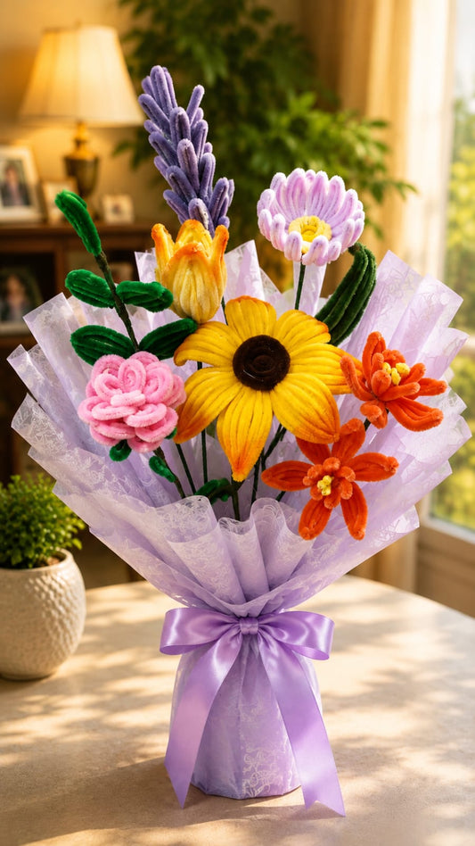 Luxury Handmade Pipe Cleaner Flower Bouquets