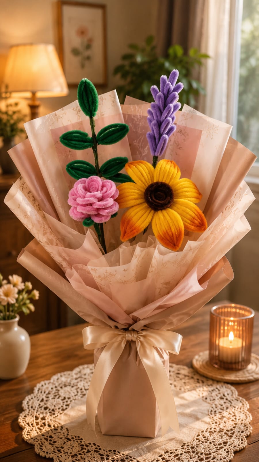 Luxury Handmade Pipe Cleaner Flower Bouquets | Forever Bloom Collection