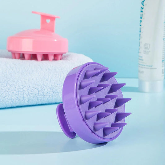 Silicone Shampoo Scalp Massager with Soft Bristles