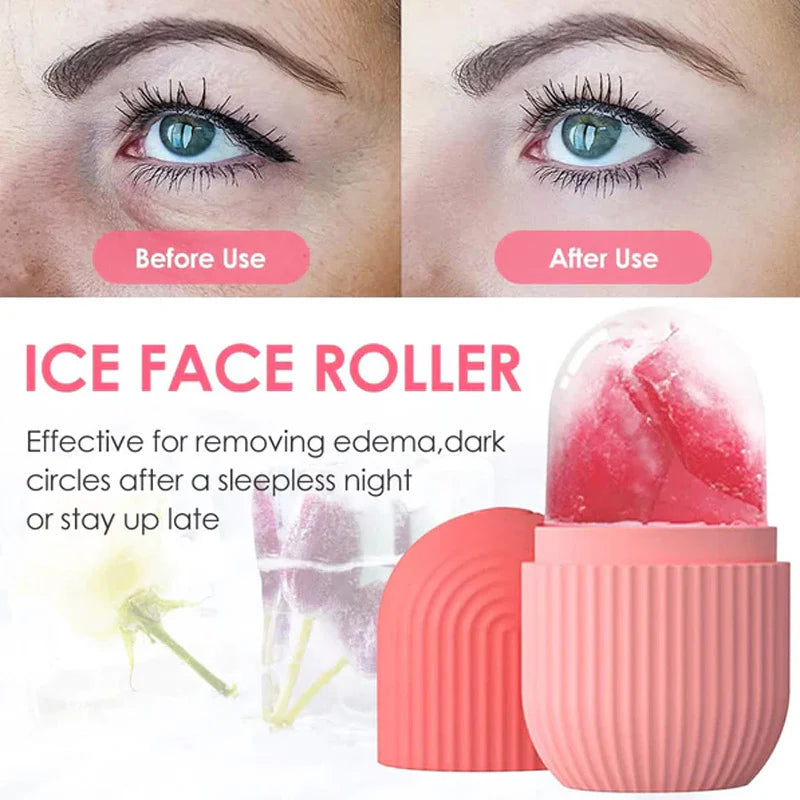 Silicon Ice Cube Face Roller (Random Color)