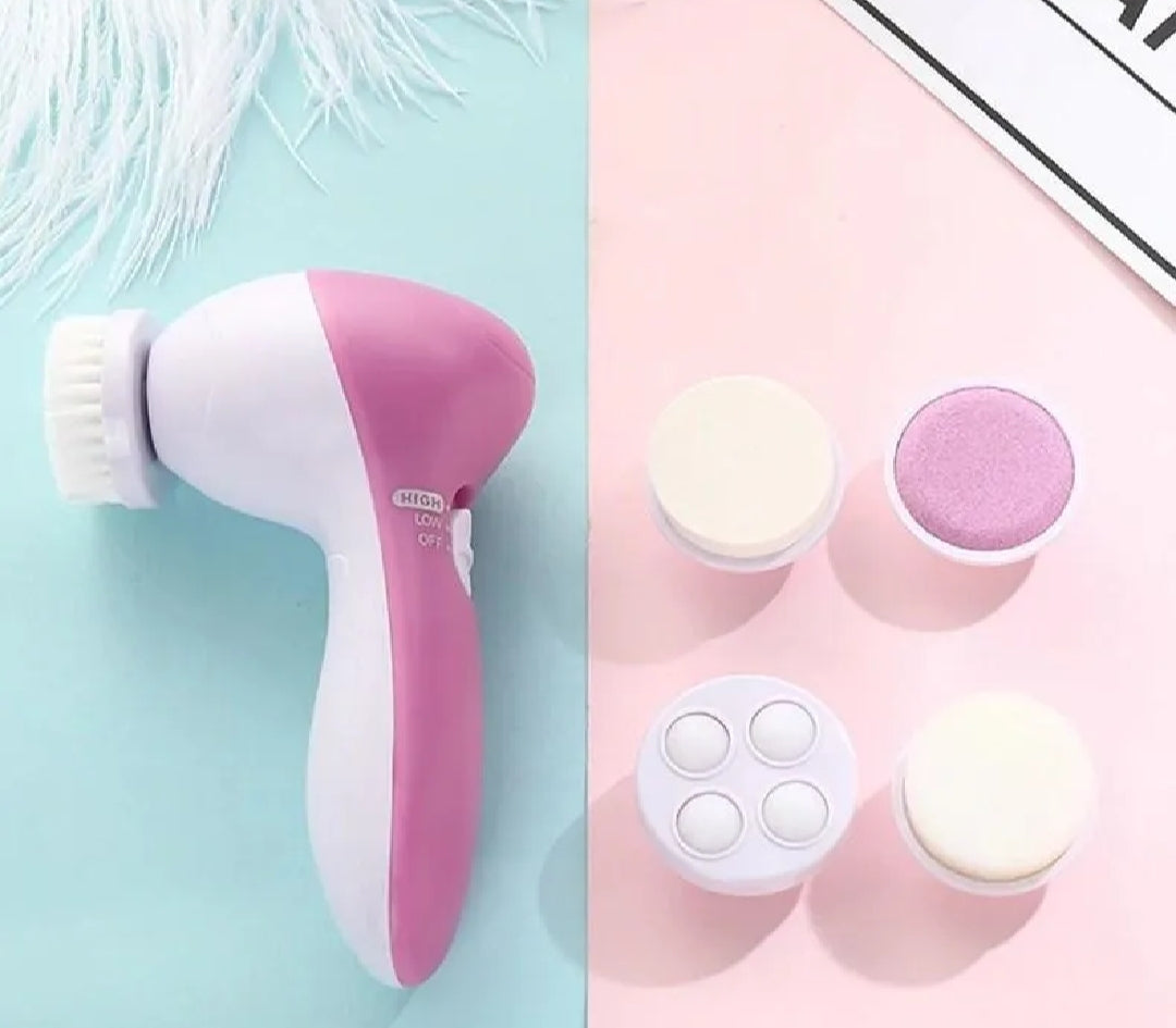 5 in 1 Multifunction Face Facial Cleansing Brush Spa Massage for Skin Care | Battery Operated