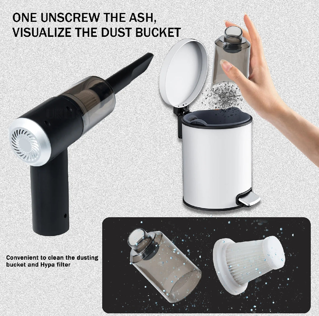 3 in 1 Car, Home Vacuum Cleaner & Air Blower (Multifunctional), USB Rechargeable Wireless