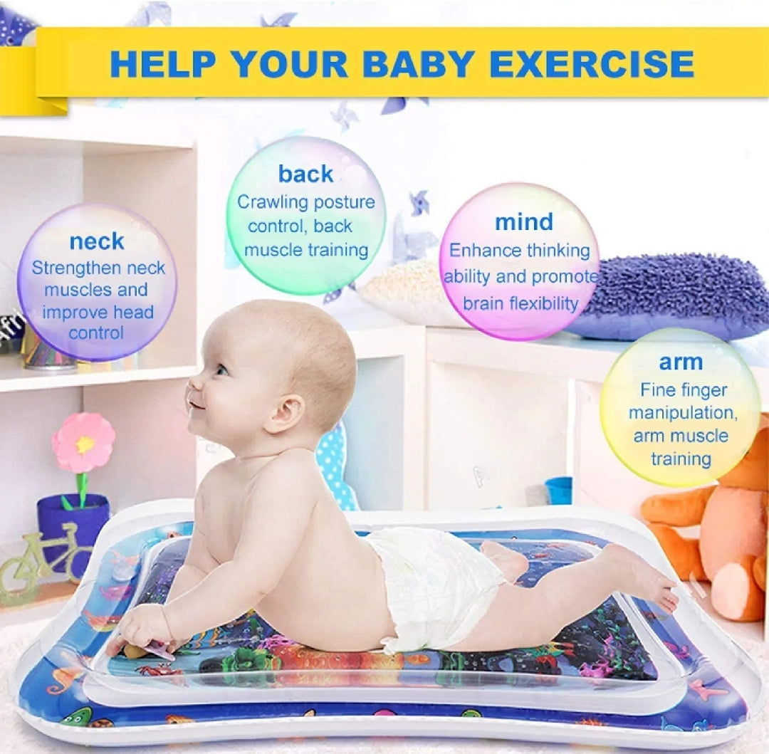 Water Play Mat for Babies Tummy Time, Inflatable (26"× 20" Inches)