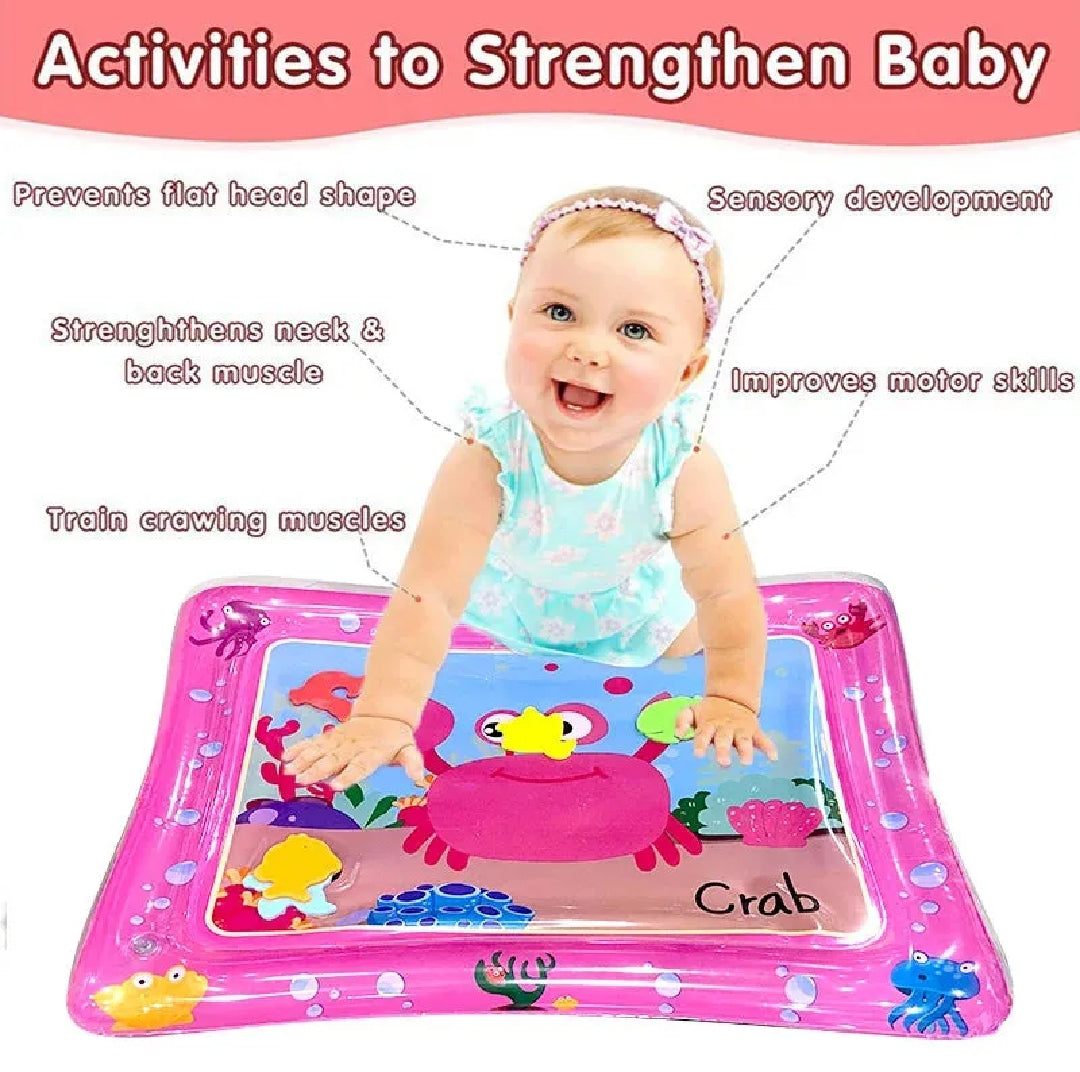 Water Play Mat for Babies Tummy Time, Inflatable (26"× 20" Inches)