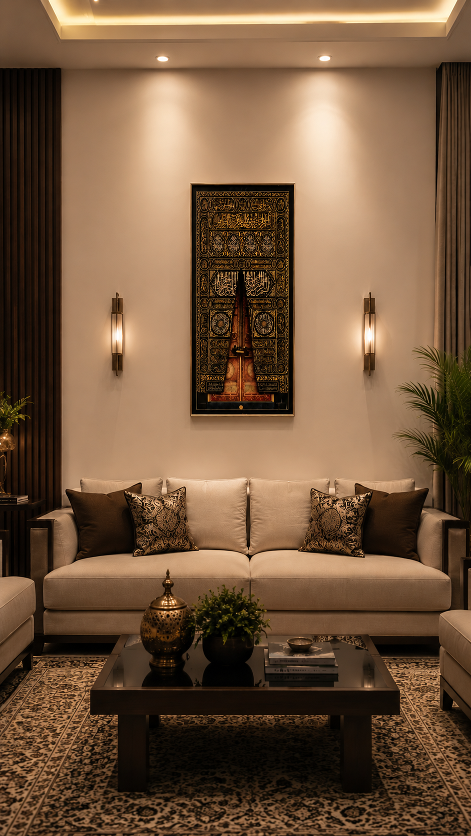 Premium KHANA KAABA SHARIF DOOR Acrylic Wall Art Frame | 18 x 36 Inches