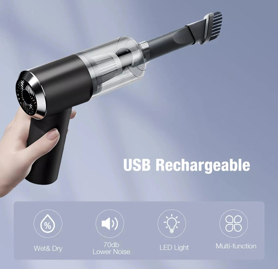 3 in 1 Car, Home Vacuum Cleaner & Air Blower (Multifunctional), USB Rechargeable Wireless
