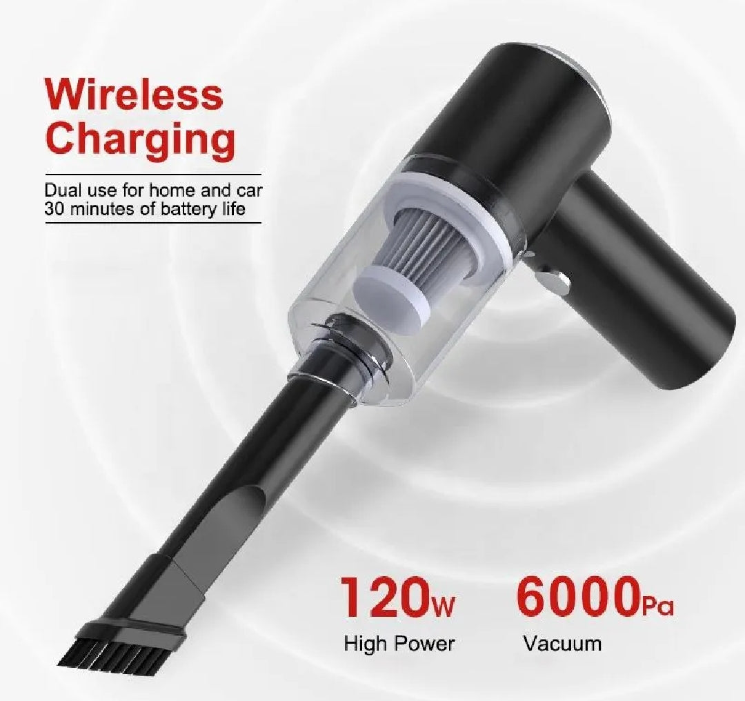 3 in 1 Car, Home Vacuum Cleaner & Air Blower (Multifunctional), USB Rechargeable Wireless