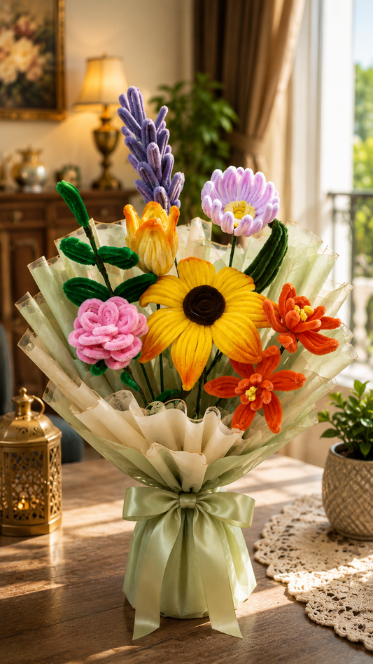 Luxury Handmade Pipe Cleaner Flower Bouquets