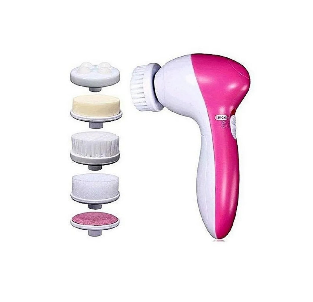 5 in 1 Multifunction Face Facial Cleansing Brush Spa Massage for Skin Care | Battery Operated