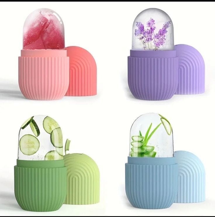 Silicon Ice Cube Face Roller (Random Color)