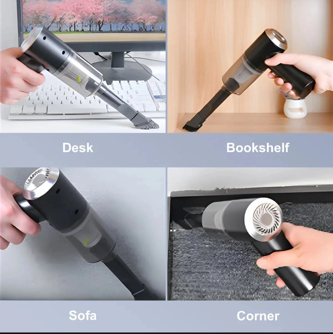 3 in 1 Car, Home Vacuum Cleaner & Air Blower (Multifunctional), USB Rechargeable Wireless