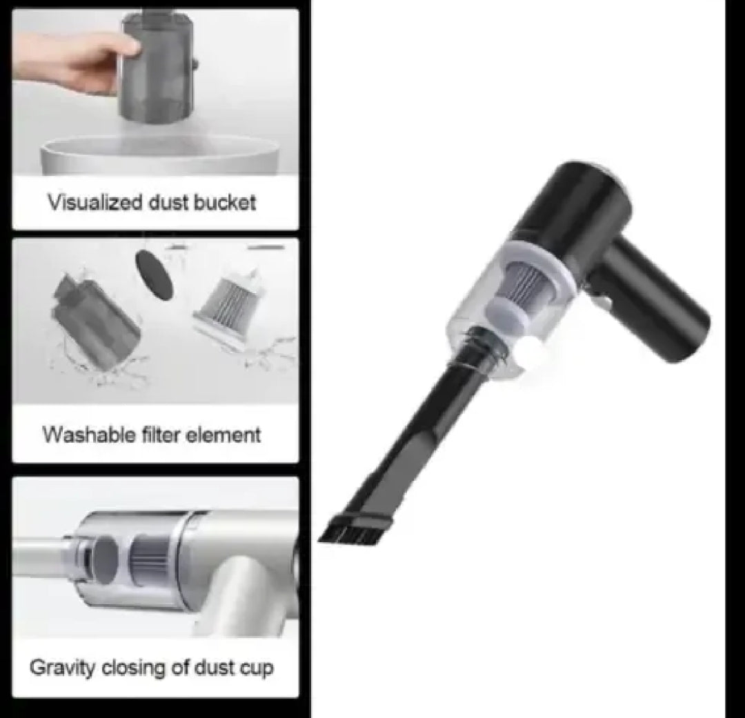 3 in 1 Car, Home Vacuum Cleaner & Air Blower (Multifunctional), USB Rechargeable Wireless