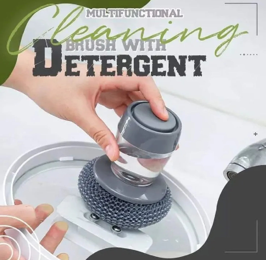 Soap Dispensing Steel Scrubber Brush